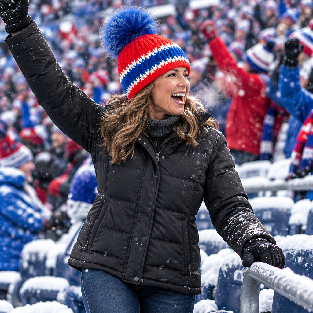 Buffalo Colorway™ No. 09 worn in a snowy outdoor football setting