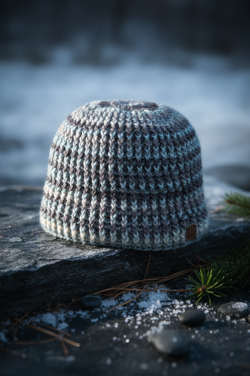 Signal Drift™ Extra Toasty handmade toboggan Standalone showing double ribbed build and clean finish 